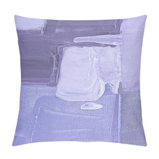 Personality  Purple Brush Strokes On Abstract Oil Painting Pillow Covers