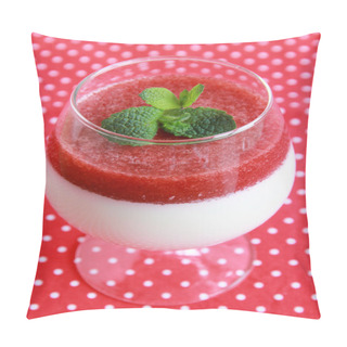 Personality  Panna Cotta With Strawberry Jelly Pillow Covers