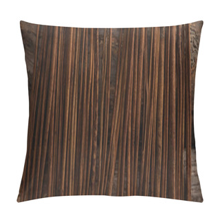 Personality  Top View Of Cinnamon Sticks On Wooden Background, Panoramic Shot Pillow Covers