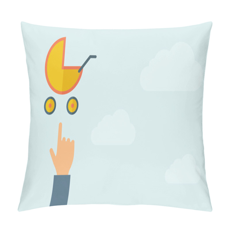Personality  Hand pointing to a baby stroller pillow covers
