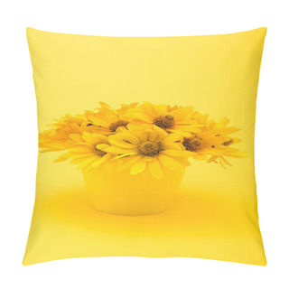 Personality  Beautiful Yellow Flowers Pillow Covers