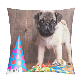 Personality  Happy Birthday Pug Puppy Dog Pillow Covers