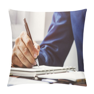 Personality  Businessman Working At Office Pillow Covers