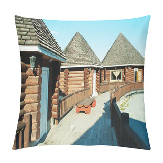 Personality  Woods House In Touristic Camping Pillow Covers