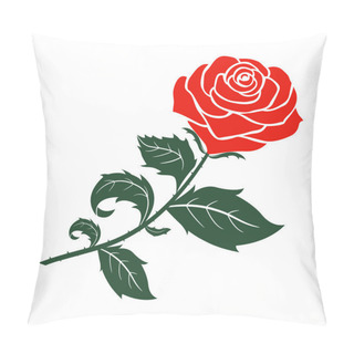 Personality  Red Rose Vector Design Pillow Covers