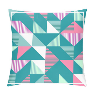 Personality  Punchy Pastel Triangle Memphis Abstract Geometric Pattern Background. Pillow Covers