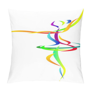Personality  Abstract Ballet Dancing Silhouette Pillow Covers
