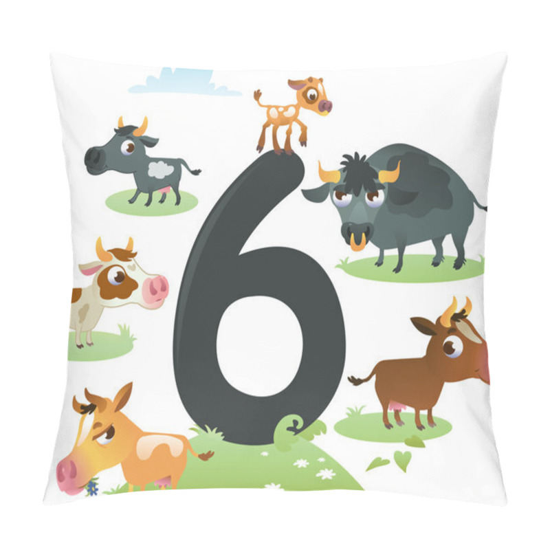 Personality  Collection number for kids: farm animals - number 6, cows pillow covers