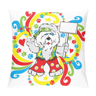 Personality  Hippie Sheepdog Pillow Covers