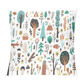 Personality  Big Forest Plants Clipart Collection Pillow Covers
