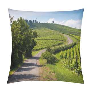 Personality  Countryorad In The Oltrepo' Pavese In Lombardy In A Sunny Spring Day Pillow Covers