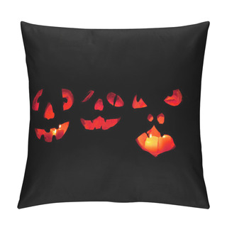 Personality  Three Scary Jack O'lantern Faces Pillow Covers