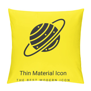Personality  Astronomy Minimal Bright Yellow Material Icon Pillow Covers