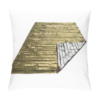 Personality  Reflective Space Blanket On White Background Pillow Covers