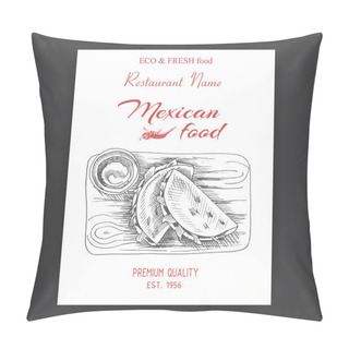 Personality  Mexican Food Menu Template Pillow Covers