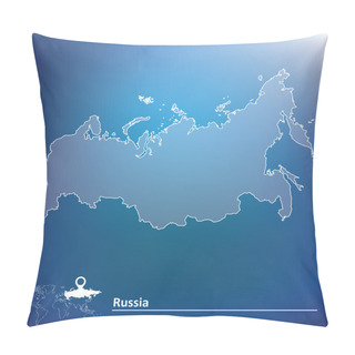 Personality  Map Of Russia - Vector Illustration Pillow Covers