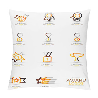 Personality  Award Icon Set, Logo Collection Pillow Covers