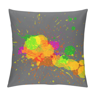 Personality  Colorful Paint Color Splashes Pillow Covers