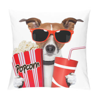 Personality  Dog Watching A Movie Pillow Covers