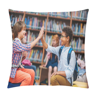 Personality  Schoolboys Giving High Five Pillow Covers