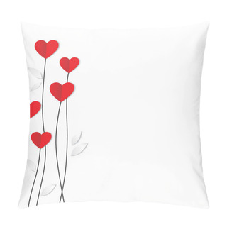 Personality  Holiday Card. Heart From Paper. Valentines Day Pillow Covers