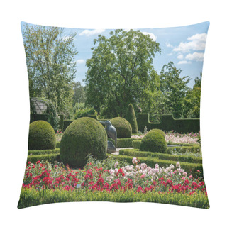 Personality  Formal Rosarium With Trimmed Bushes Pillow Covers