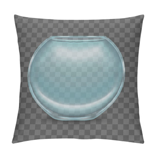 Personality  Round Glass Aquarium. Vector Pillow Covers