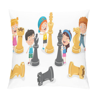 Personality  Cartoon Character Playing Chess Game Pillow Covers