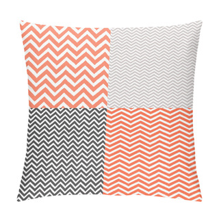 Personality  Geometric Chevron Seamless Patterns Set. Hand Drawn Texture Pillow Covers