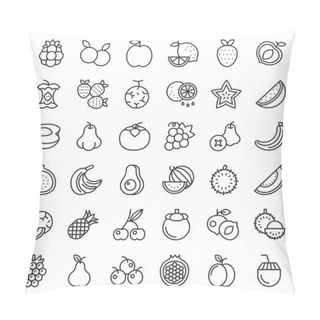 Personality  Vector Illustration Of Colored Fruit Pattern On Background Pillow Covers