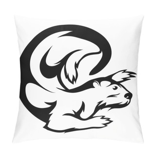 Personality  Otter Logo , Vector Graphic To Design Pillow Covers