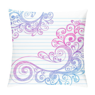 Personality  Hand-Drawn Abstract Sketchy Swirly Doodles Pillow Covers