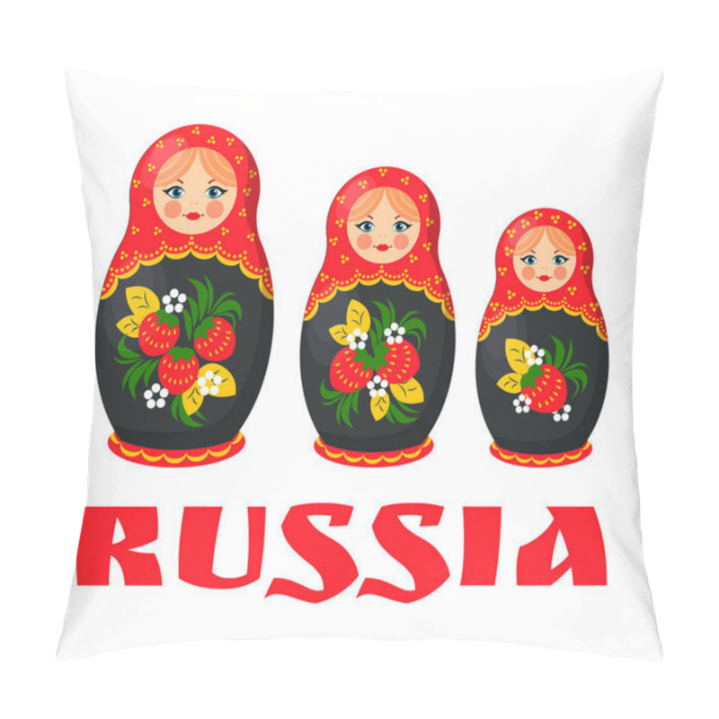 Personality  Traditional Russian Matryoshka Doll Illustration Pillow Covers