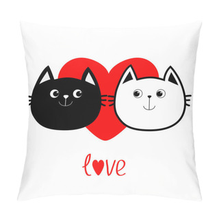 Personality   Cat Head Couple Family Icon Pillow Covers