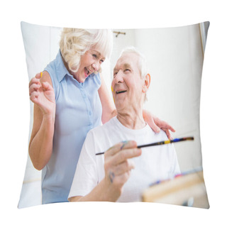 Personality  Happy Senior Couple Pillow Covers