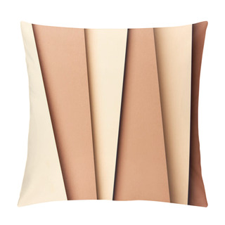 Personality  Pattern Of Overlapping Paper Sheets In Beige And Brown Tones Pillow Covers