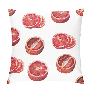 Personality  Seamless Pattern With Blood Oranges Pillow Covers