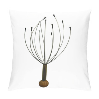 Personality  Head Massager, Isolated On White Background Pillow Covers