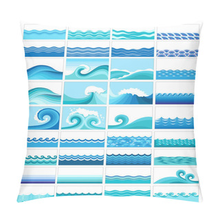 Personality  Set Topics With Stylized Waves Pillow Covers