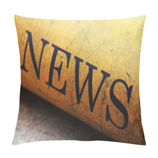 Personality  News Text On Grunge Background Pillow Covers