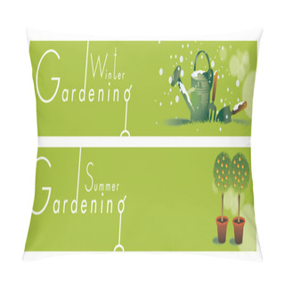 Personality  Gardening Themed Banners Pillow Covers