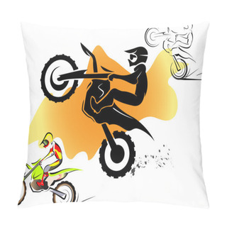 Personality  Motocross Set Pillow Covers