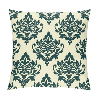 Personality  Floral Green Damask Seamless Pattern Pillow Covers