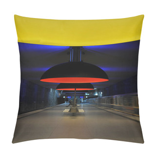 Personality  Interior Of Metro Station Pillow Covers