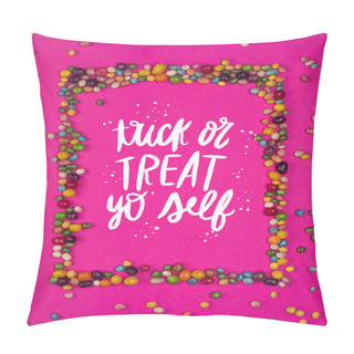 Personality  Frame Of Colorful Candies Pillow Covers
