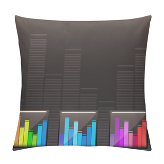 Personality  Vector Colored Music Spectrum Set Pillow Covers