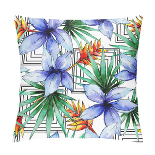 Personality  Tropical Hawaii Leaves Plants Pattern  In A Watercolor Style. Pillow Covers