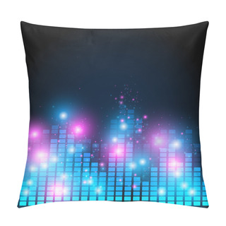 Personality  Equalizer On Abstract Technology Background Pillow Covers