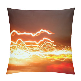 Personality  Blurred Night Red City Lights Moving Pillow Covers