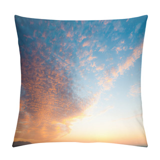 Personality  Cirrocumulus Clouds At Sunset Pillow Covers